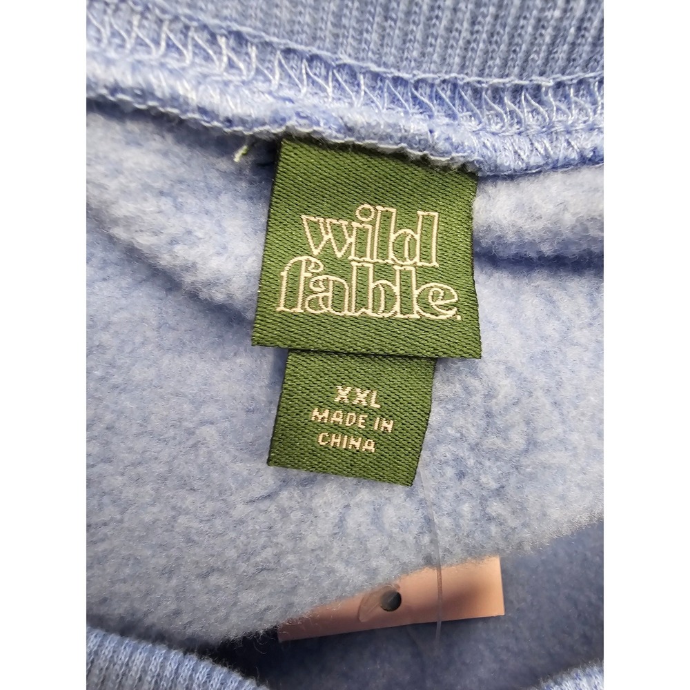 Wild Fable Weekend Football Club Blue Oversized Sweatshirt XXL NWT‎ 331114740 - Picture 4 of 7